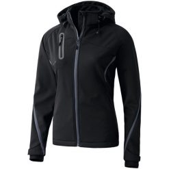 Kurtka damska Erima softshell fonction. Czarne kurtki sportowe damskie Erima, m, bez wzorów, z materiału, z kapturem. Za 358.00 zł.