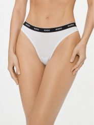 Hugo Stringi 50510622 Biały. Białe stringi Hugo, bez wzorów, z bawełny. Za 89.99 zł.