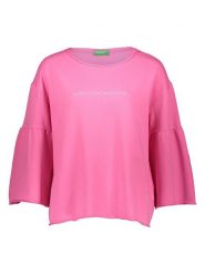 Benetton Bluza w kolorze jasnoróżowym rozmiar: S. Różowe bluzy damskie Benetton, s, bez wzorów, z bawełny, bez kaptura. Za 61.46 zł.