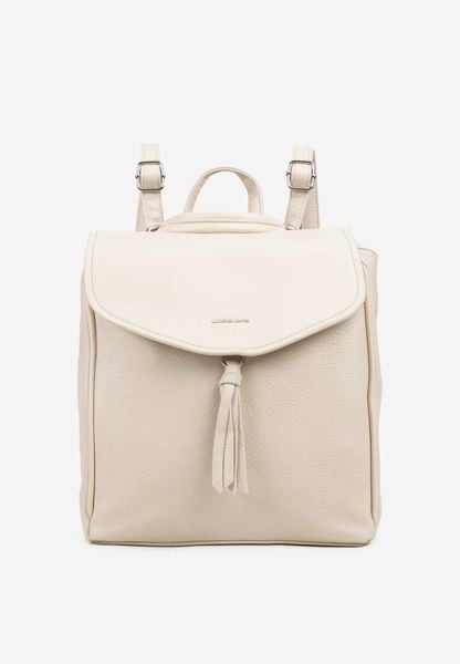 Jasnobeżowy Plecak o Klasycznym Fasonie z Chwostem Vikiness. Brązowe plecaki Born2be, bez wzorów. Za 169.99 zł.