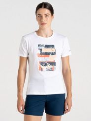 Dare 2b Koszulka funkcyjna "Tranquility III Tee" w kolorze białym rozmiar: 34. Białe koszulki damskie Dare 2b, bez wzorów, z bawełny, bez kołnierzyka, bez ramiączek. Za 41.59 zł.