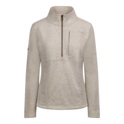 Bluza Damska Hoxie Marl Fleece Top. Białe bluzy damskie Trespass, m, z aplikacjami, z bawełny, bez kaptura. Za 205.99 zł.