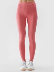4F Legginsy sportowe w kolorze różowym rozmiar: L. Różowe legginsy damskie 4F, l, bez wzorów, z materiału, outdoorowe. Za 52.67 zł.