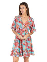 Isla Bonita by SIGRIS Sukienka w kolorze turkusowym rozmiar: XL. Niebieskie sukienki damskie Isla Bonita by SIGRIS, bez wzorów, z bawełny, bez ramiączek. Za 163.64 zł.