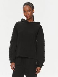 Calvin Klein Jeans Bluza Logo Elastic Hoodie J20J223078 Czarny Regular Fit. Czarne bluzy damskie Calvin Klein Jeans, l, bez wzorów, z bawełny, bez kaptura. Za 299.99 zł.