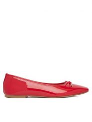 JENNY Baleriny XSFD24-0301-02 Czerwony. Czerwone balerinki damskie Jenny, bez wzorów, ze skóry. Za 63.99 zł.