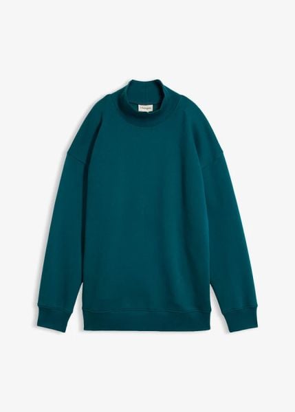 Bluza z golfem. Fioletowe bluzy damskie bonprix, bez wzorów, bez kaptura. Za 99.99 zł.
