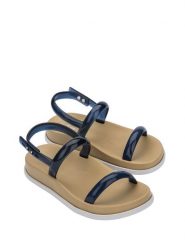 Melissa Sandały w kolorze granatowym rozmiar: 41/42. Niebieskie sandały damskie Melissa, bez wzorów, z otwartym noskiem, bez obcasa, bez zapięcia. Za 143.95 zł.