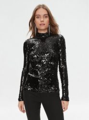 Bruuns Bazaar Bluzka BBW3694 Czarny Regular Fit. Czarne bluzki damskie Bruuns Bazaar, s, bez wzorów, z syntetyku, bez kołnierzyka, bez ramiączek. Za 969.99 zł.