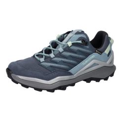 Półbuty LOWA MADDOX PRO GTX LO Ws. Niebieskie obuwie trekkingowe damskie Lowa, bez wzorów, z gore-texu, bez obcasa, bez zapięcia. Za 821.10 zł.