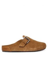 Pepe Jeans Klapki Corby Clog W PLS900001 Brązowy. Brązowe klapki damskie Pepe Jeans, bez wzorów, z jeansu, bez obcasa, bez zapięcia. Za 259.99 zł.