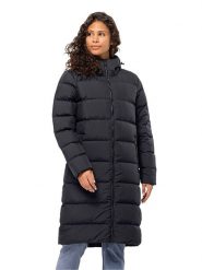 Jack Wolfskin Płaszcz puchowy "Frozen Palace" w kolorze antracytowym rozmiar: L. Czarne płaszcze damskie Jack Wolfskin, l, bez wzorów, z materiału, bez kaptura. Za 636.92 zł.