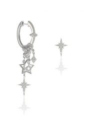 Miu Silver Srebrny kolczyki z cyrkonią rozmiar: onesize. Szare kolczyki damskie Miu Silver, z cyrkonią, srebrne. Za 166.10 zł.