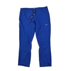 Damskie legginsy Dri-Fit w kolorze niebieskim. Niebieskie legginsy sportowe damskie Nike, l, bez wzorów, na jogę i pilates, dri-fit (nike). Za 85.16 zł.