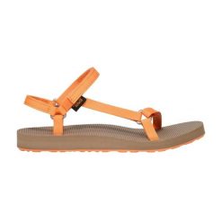 Sandały damskie Teva Original Universal Slim. Brązowe sandały damskie Teva, bez wzorów, bez obcasa, bez zapięcia. Za 352.00 zł.