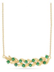 Les Petites Précieuses Pozłacany naszyjnik z elementem ozdobnym - dł. 16 cm rozmiar: onesize. Zielone naszyjniki damskie Les Petites Précieuses, z cyrkonią, pozłacane. Za 217.99 zł.