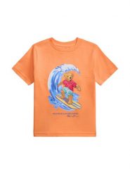 Polo Ralph Lauren T-Shirt 322B13589001 Pomarańczowy Regular Fit. Brązowe t-shirty i koszulki chłopięce Polo Ralph Lauren, bez wzorów, z bawełny, bez kołnierzyka, bez ramiączek. Za 249.99 zł.