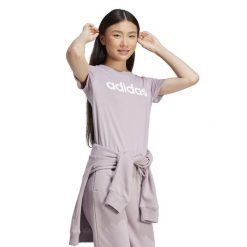 Koszulka z krótkim rękawem damska ADIDAS Gym & Pilates. Białe bluzki damskie Adidas, l, bez wzorów, z bawełny, bez kołnierzyka, bez ramiączek. W wyprzedaży za 69.99 zł.