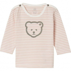 Koszulka w kolorze jasnoróżowym. Czerwone koszulki i t-shirty dziewczęce Steiff, z nadrukiem, z bawełny, z okrągłym kołnierzem, z długim rękawem. W wyprzedaży za 49.95 zł.