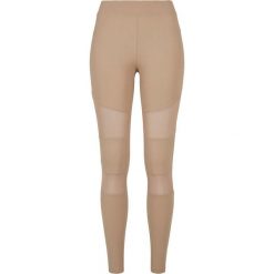 Legginsy damskie Urban Classics tech mesh-grandes tailles. Brązowe legginsy damskie Urban Classics, bez wzorów, z meshu. Za 135.00 zł.