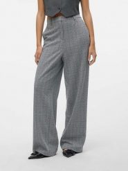 Vero Moda Spodnie w kolorze szarym rozmiar: L/L30. Szare spodnie materiałowe damskie Vero Moda, bez wzorów, z materiału. Za 118.56 zł.