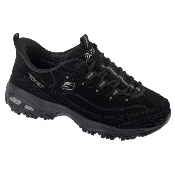 Buty sportowe Sneakersy damskie, Slip-Ins: D'Lites - Classic Remix. Czarne obuwie sportowe casual damskie Skechers, trekkingowe. Za 399.99 zł.