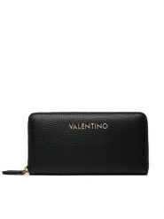 Valentino Portfel Brixton VPS7LX155 Czarny. Czarne portfele damskie Valentino, bez wzorów, ze skóry. Za 199.99 zł.