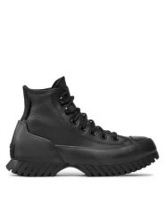 Converse Botki Chuck Taylor All Star Lugged Winter 2.0 Hi 171427C Czarny. Czarne botki damskie Converse, ze skóry, retro, bez obcasa, na płaskiej podeszwie, bez zapięcia. Za 559.99 zł.