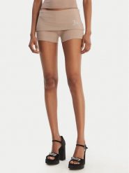 Juicy Couture Szorty sportowe Roll Down JCWHS126307 Beżowy Slim Fit. Brązowe spodenki sportowe damskie Juicy Couture, l, bez wzorów, z bawełny. Za 239.99 zł.