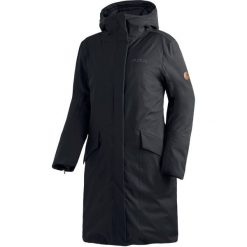 Płaszcz damski Maier Sports Alberte 2.0. Czarne płaszcze damskie Maier Sports, na zimę, bez wzorów, z materiału, bez kaptura. Za 1,374.95 zł.