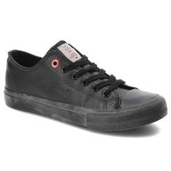 Czarne Trampki Cross Jeans Damskie Wygodne Obuwie. Czarne trampki damskie Cross Jeans, bez wzorów, z jeansu, bez zapięcia. Za 89.99 zł.
