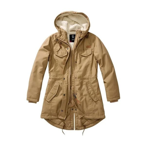 Parka dla kobiet Brandit Marsh Lake. Brązowe parki damskie Brandit, xs, z futra, bez kaptura. Za 438.50 zł.