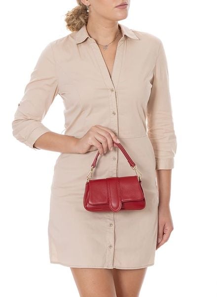 Lia Biassoni Skórzana torebka "Forgialle" w kolorze czerwonym - 20 x 11 x 6 cm rozmiar: onesize. Czerwone torebki klasyczne damskie Lia Biassoni, z materiału, bez dodatków. Za 217.99 zł.