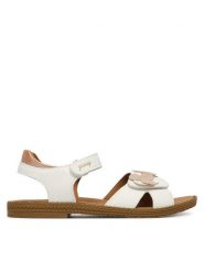 Primigi Sandały 1386933 D Biały. Białe sandały dziewczęce Primigi, ze skóry, bez obcasa, bez zapięcia. Za 249.99 zł.