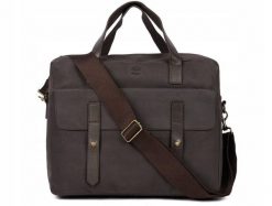 Miejska skórzana torba podróżna na ramię Timberland Briefcase. Brązowe torby podróżne Timberland, bez wzorów, z materiału. Za 379.00 zł.
