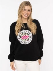 Zwillingsherz Bluza "Romy" w kolorze czarnym rozmiar: L/XL. Czarne bluzy damskie Zwillingsherz, l, bez wzorów, bez kaptura. Za 246.53 zł.