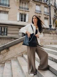 Maison héritage PARIS Skórzany shopper bag "Ori" w kolorze czarnym - 45 x 35 cm rozmiar: onesize. Czarne shopper bag maison héritage PARIS, bez wzorów, z materiału, na ramię, bez dodatków. Za 260.99 zł.