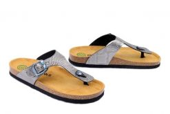 DR. BRINKMANN 700887-09 grau, klapki damskie. Szare klapki damskie Dr. Brinkmann, bez wzorów, bez obcasa, bez zapięcia. Za 194.90 zł.