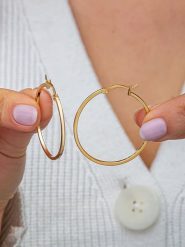 Heliophilia Pozłacane kolczyki-kreole rozmiar: onesize. Żółte kolczyki damskie Heliophilia, pozłacane. Za 118.56 zł.