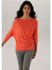 Aniston Sweter w kolorze pomarańczowym rozmiar: 36. Pomarańczowe swetry klasyczne damskie Aniston, bez kołnierzyka. Za 56.79 zł.