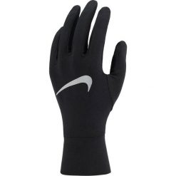 Rękawiczki do biegania damskie Nike Dri-Fit Accelerate. Czarne rękawiczki damskie Nike, bez wzorów. Za 149.99 zł.