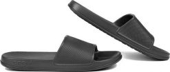 Klapki plażowe damskie Coqui Tora. Czarne klapki damskie Coqui, bez wzorów, z materiału, bez obcasa, bez zapięcia. Za 115.99 zł.