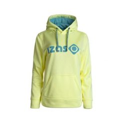 Bluza damska DUERO W V4 z regulowanym kapturem, logo i kieszenią z przodu. Żółte bluzy damskie Izas, m, bez wzorów. W wyprzedaży za 182.57 zł.