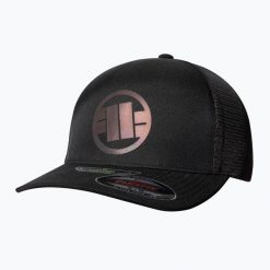 Czapka z daszkiem Pitbull Mesh Full Cap Logo Iridescent Flexfit. Czarne czapki z daszkiem damskie PITBULL, bez wzorów, z bawełny. Za 159.99 zł.