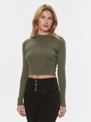 Guess Sweter Marie W4RR24 Z3C71 Zielony Regular Fit. Zielone swetry klasyczne damskie Guess, xl, z bawełny, bez kołnierzyka. Za 199.99 zł.
