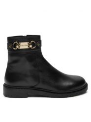 See By Chloé Botki Signature SB43034A Czarny. Czarne botki damskie See By Chloé, ze skóry, bez obcasa, na płaskiej podeszwie, bez zapięcia. Za 2,249.00 zł.