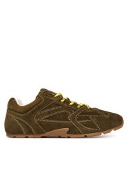 Nokwol Sneakersy Atlas Khaki. Brązowe obuwie sportowe damskie Nokwol, ze skóry, bez zapięcia. Za 589.99 zł.