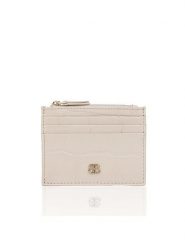 Bellicci Skórzany portfel "Viveca" w kolorze kremowym - 11 x 8 x 1 cm rozmiar: onesize. Brązowe portfele damskie Bellicci, bez wzorów, z materiału. Za 43.99 zł.