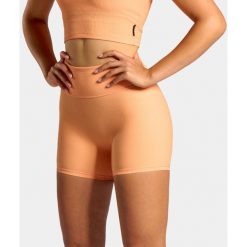 Szorty sportowe damskie żebrowane. Brązowe spodenki sportowe damskie NORDICDOTS, s, bez wzorów, z nylonu, na fitness i siłownię. Za 235.00 zł.
