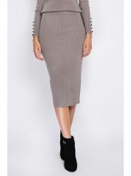 William de Faye Spódnica w kolorze szarobrązowym rozmiar: 34. Brązowe spódnice damskie William de Faye, bez wzorów, z kaszmiru, klasyczne, midi. Za 113.99 zł.